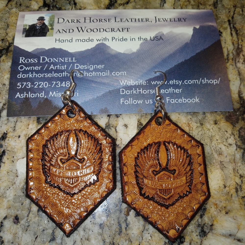Leather Biker style Earrings